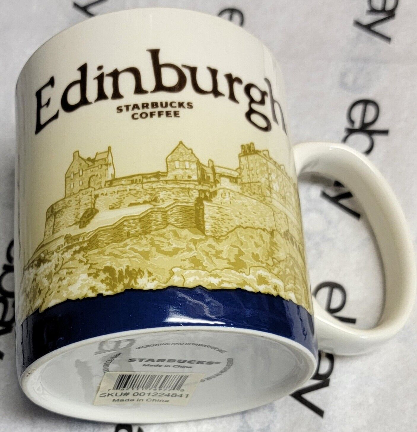 2012 STARBUCKS Coffee Mug EDINBURGH Icon 16 oz w SKU, SCOTLAND Rare Early MIC V - Sold on eBay December 10th, 2024 for $99.95