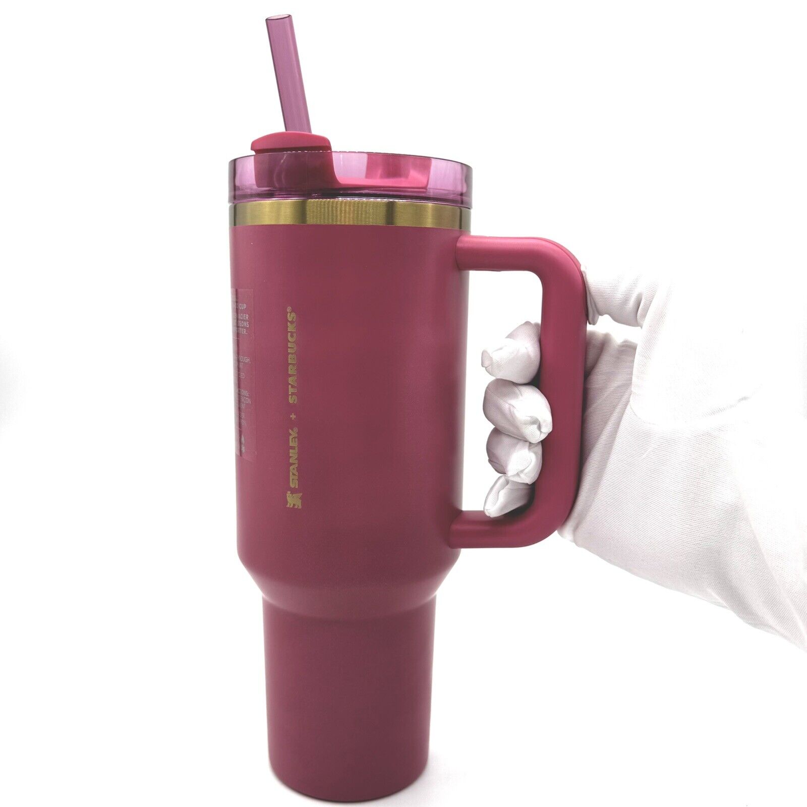 Stanley x Starbucks NEW Holiday 2024 Berry Glitter Pink 40 Oz Quencher Tumbler - Sold on eBay December 28th, 2024 for $75.00