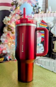 Starbucks + Stanley Holiday 2023 Collab (40 oz) Red Tumbler Mug New With Box - Sold on eBay December 10th, 2023 for $186.00 (23 bids) 