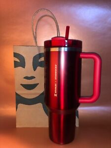 Stanley x Starbucks Holiday Red  40oz Tumbler Cup - 2023 Limited Edition - Sold on eBay November 20th, 2023 for $175.00