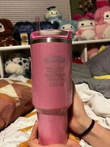 Stanley X Starbucks Tumbler 40 Oz Pink Limited Edition Target Brand Sparkle Cup - Sold on eBay February 7th, 2024 for $227.50 (13 bids) 