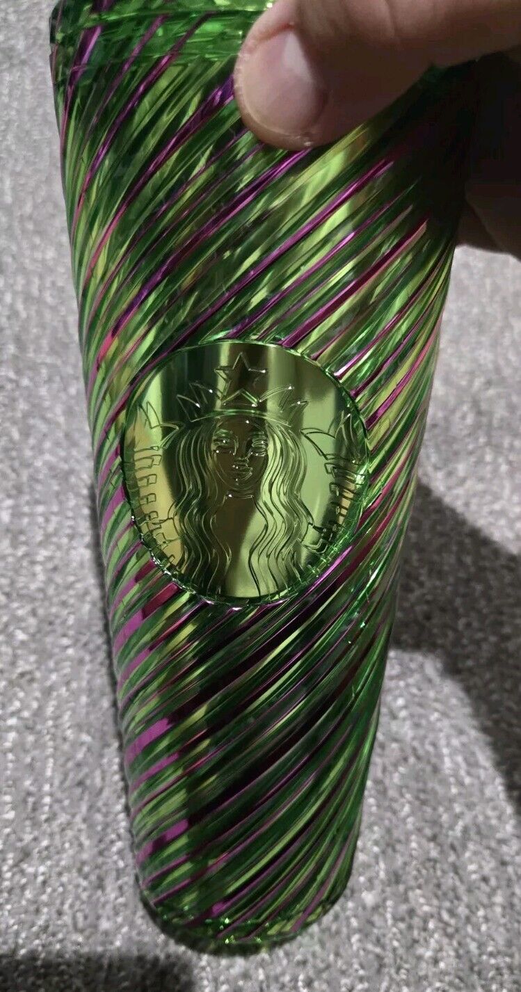 Starbucks Target Exclusive Wicked Pink & Green 24oz Swirl Cold Cup Tumbler NEW! - Sold on eBay December 28th, 2024 for $75.00