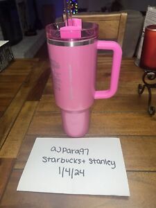 2024 Stanley x Starbucks Pink 40oz Tumbler New Target Exclusive IN HAND Ship Now - Sold on eBay January 11th, 2024 for $232.50 (18 bids) 