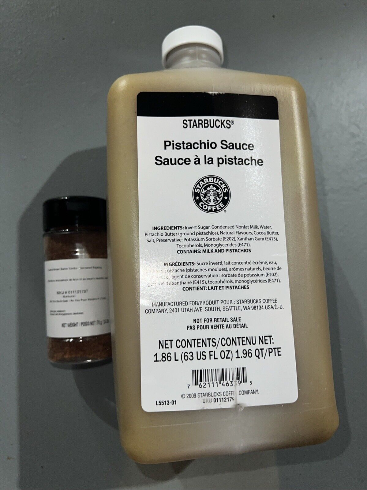 STARBUCKS PISTACHIO SAUCE WITH PUMP And Topping! 05/25 - Sold on eBay March 19th, 2025 for $85.99