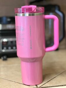 Stanley Starbucks Tumbler 40 Oz Pink Limited Edition Target Brand Sparkle Cup - Sold on eBay February 28th, 2024 for $210.50 (22 bids) 