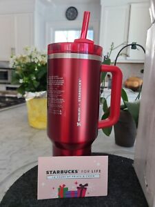Stanley + Starbucks 2023 Holiday Red 40oz Tumbler Limited Edition NEW - Sold on eBay January 24th, 2024 for $225.00 (1 bids) 