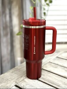 NEW LIMITED Starbucks x Stanley Holiday 2023 Collab (40 oz) Red Tumbler Mug - Sold on eBay November 5th, 2023 for $159.99