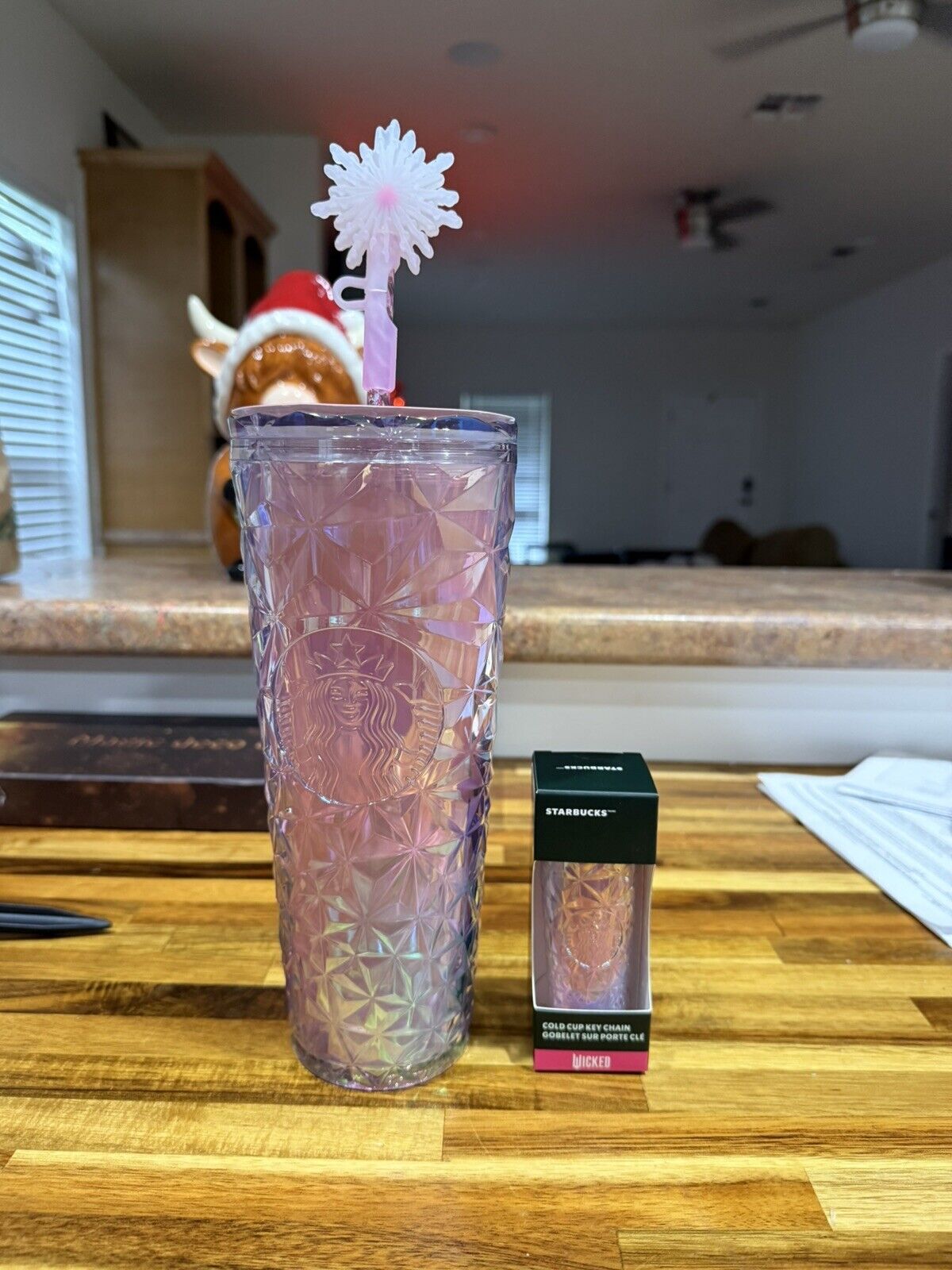 Glinda’s Collection Wicked Starbucks Prism Cup With Keychain Wand Straw Topper - Sold on eBay November 29th, 2024 for $95.00
