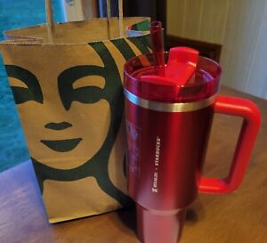Starbucks X Stanley Red Cup Christmas Holiday 2023?? Limited Edition - Sold on eBay November 12th, 2023 for $150.00