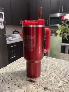 New Starbucks + Stanley Holiday 2023 (40 oz) Red Tumbler Mug - Sold on eBay November 9th, 2023 for $140.00