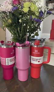 Stanley Starbucks 2024 - Target Exclusive Valentines Cosmo Pink & Red Set Of 3. - Sold on eBay January 31st, 2024 for $545.00
