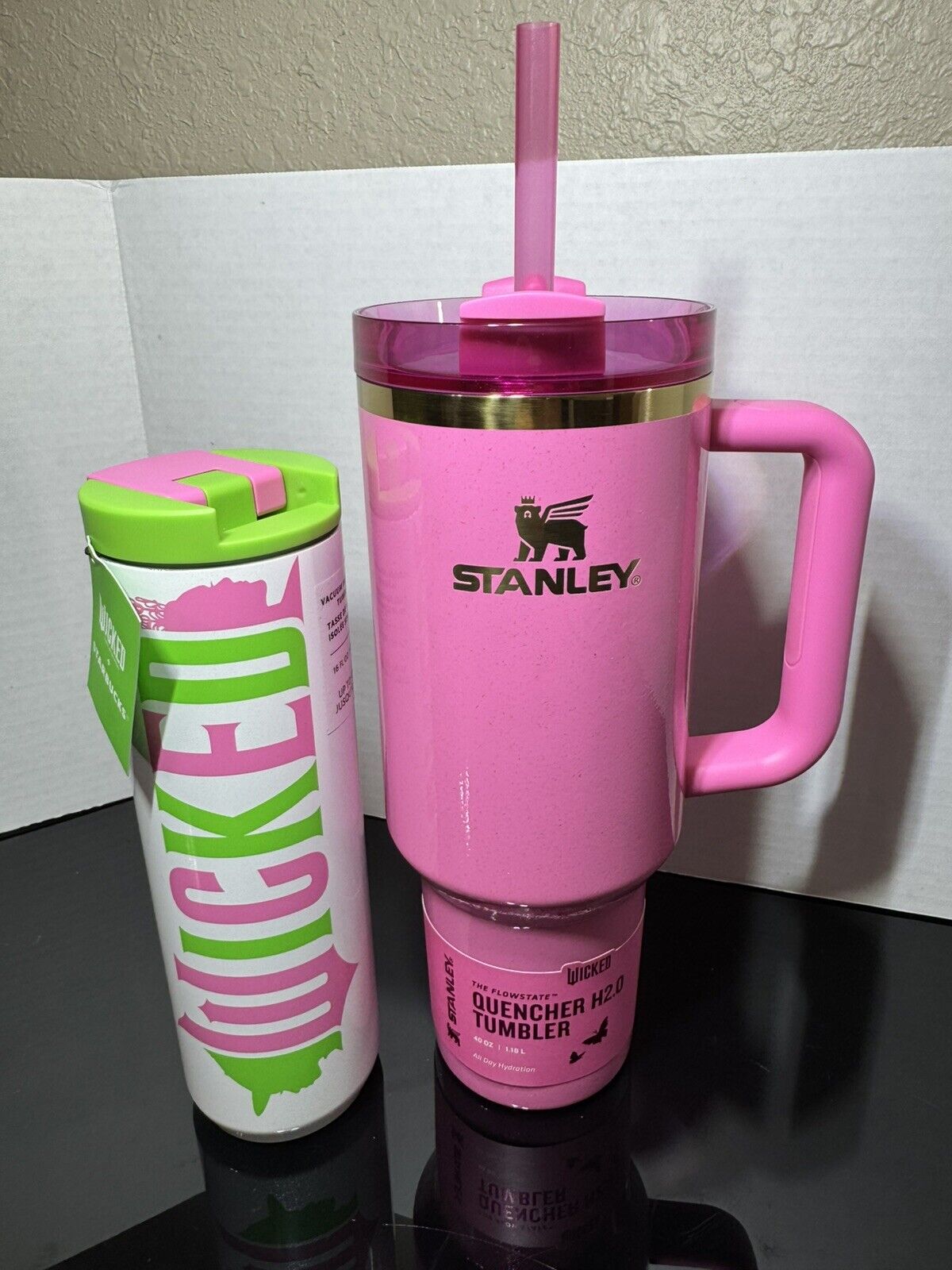 Wicked Starbucks Vacuum Sealed Tumbler 16oz AND Stanley Glinda 40oz Tumbler Pink - Sold on eBay November 24th, 2024 for $179.99