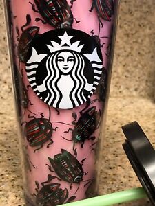 STARBUCKS Pink Beetle Bug Mermaid Siren Logo Cold Cup Venti TUMBLER 24 oz A+++++ - Sold on eBay August 18th, 2023 for $189.00