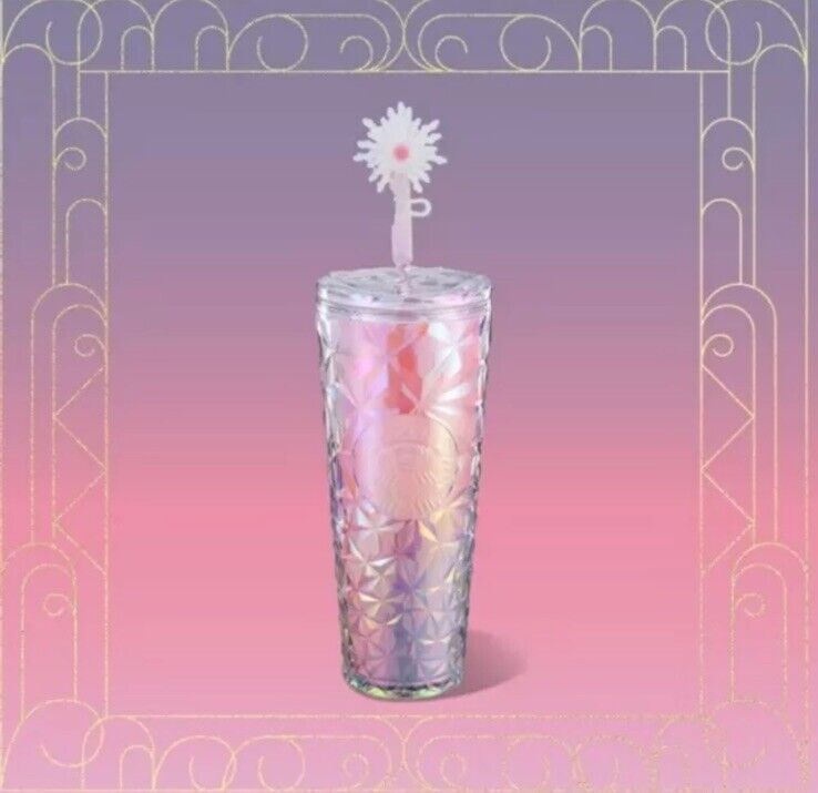 Starbucks Wicked Collection Glinda Upland Cold Cup Straw & Wand Topper Tumbler - Sold on eBay December 25th, 2024 for $130.00