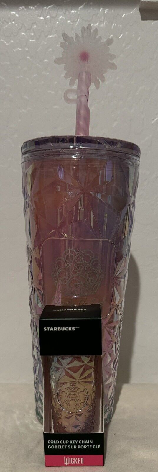 New Starbucks Wicked Glinda Pink Wand Straw Tumbler With Matching Keychain - Sold on eBay December 3rd, 2024 for $110.00