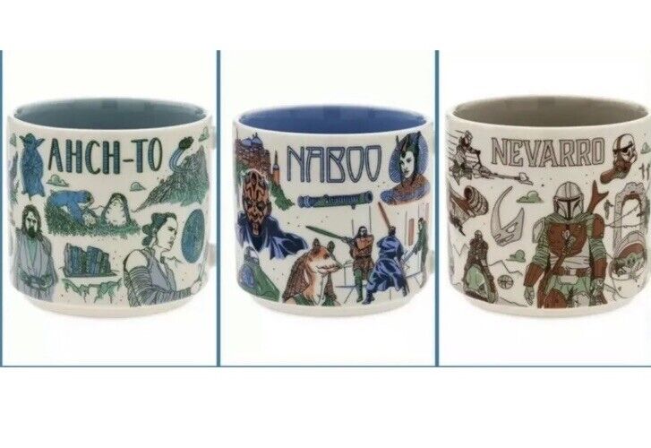 Star Wars Starbucks Been There Mugs Set of 3 Naboo, Ahch-To, Nevarro UNOPENED - Sold on eBay March 21st, 2025 for $99.00