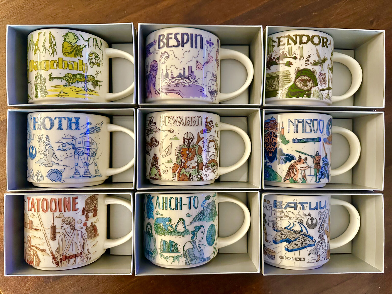 Nine New Starbucks Star Wars Been There Mugs in Boxes - Sold on eBay November 16th, 2024 for $300.00