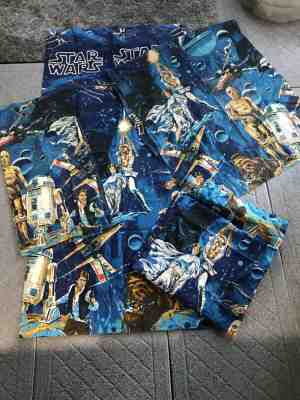 Huge Lot of Vintage STAR WARS Fabric Material for Projects HEAVY DUTY 