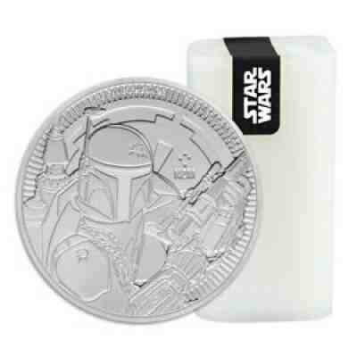 Roll-25 2020 Niue Star Wars Classic Boba Fett 1oz Silver Brilliant Uncirculated