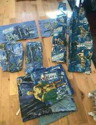 Vintage 1979 Star Wars ESB Empire Strikes FULL Bedding Set COMFORTER Curtains +