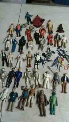 37 psc Lot of star wars 1977/1983 vintage figures Good Condition Weapons