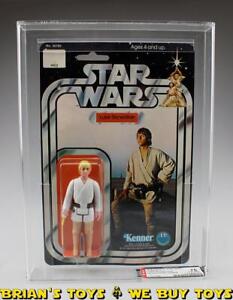Vintage RARE! Star Wars 12 Back C Luke Skywalker Telescoping Saber AFA 75 NR!