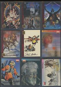 Lot (134) Assorted 1993-95 Topps Star Wars Print/Sketch Cards All Artists Signed