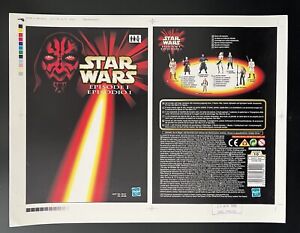 RARE 1991 Star Wars DARTH MAUL Episode 1 One PROOF SHEET Hasbro Figure Card AFA