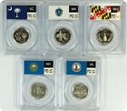 2000 S SILVER (New Hampshire MD MA VA SC) 5-Coin Proof Set PCGS PR70DCAM Flag