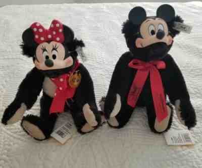 STEIFF Disney World Mickey & Minnie Mouse ('91,'92) Teddy Bear Convention RARE 