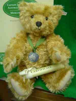 STEIFF Captain James Teddy Bear 17 inch Gold brown mohair Australia Edition 1996