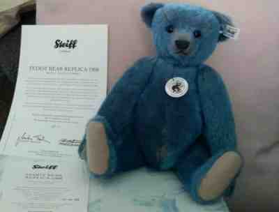 STEIFF 2009 TEDDY BEAR replica 1908 Blue NEW 12