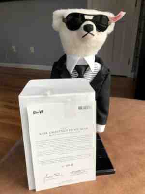 Rare And Collectible Steiff Items : Steiff Bear Karl Lagerfeld