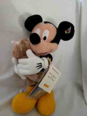 Steiff Mickey Mouse with Disney Bear Duffy 1500 Limited WDW signed, pins, certif