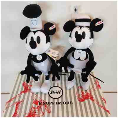 Steiff Disney D23 Steamboat Willie Mickey Mouse & Minnie Limited Edition 7 of 50
