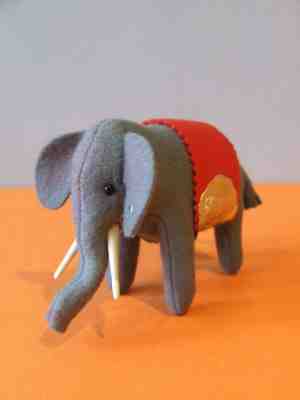 Super Rare Steiff Pre-War Non-Catalogued 50th Anniversary Elephant 7cm - c.1930