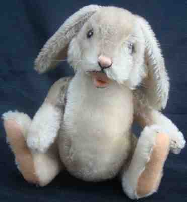 RARE ANTIQUE 1953-1957 STEIFF ORIGINAL NIKI RABBIT 5335,2 JOINTED 35CM 15