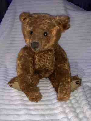 20” Early Cinnamon mohair antique Steiff Bear With Early Button