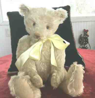 GORGEOUS ANTIQUE 20â? WHITE STEIFF TEDDY BEAR ALL ORIGINAL!