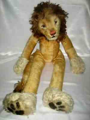 VERY RARE EARLY 1950'S 30" STEIFF LULAC ARTICULATED LION