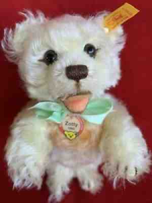 Steiff White Mohair Zotty Bear 1960 Replica 16cm New