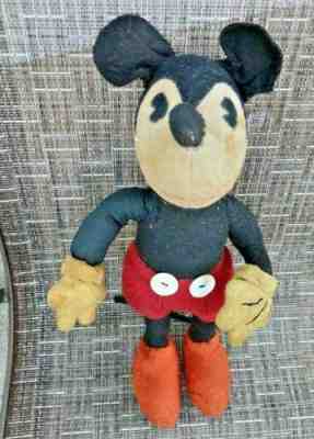 Steiff Mickey Mouse Disney Doll Toy RARE pie-eyed closed mouth 1931 version 12"