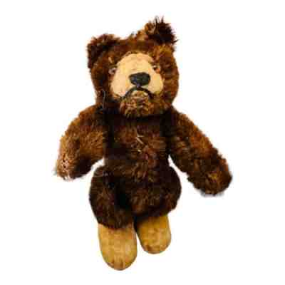 Steiff teddy baby bear, smallest, brown mohair, vintage made 1949 to 1957