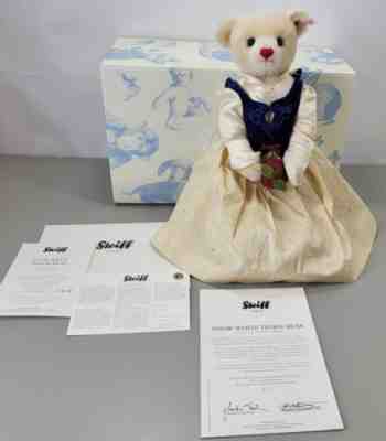 Retired, Rare Steiff Snow White Teddy Bear, Limited Edition, 33cm #036811, 2009