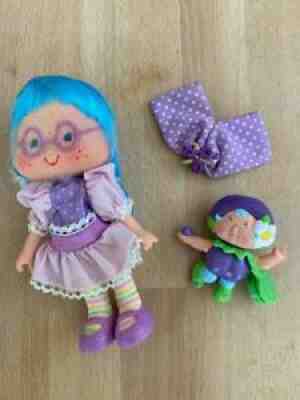 Vintage Strawberry Shortcake PLUM PUDDIN' Doll w/ PLUM BERRYKIN MINT