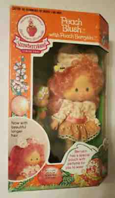 NRFB Vintage Kenner Strawberry Shortcake PEACH BLUSH DOLL w/ PEACH BERRYKIN Mint