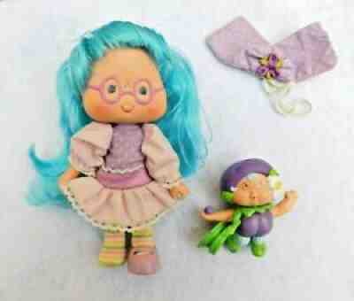 VINTAGE 1984 RARE STRAWBERRY SHORTCAKE PLUM PUDDIN BERRYKIN & CRITTER USED NICE