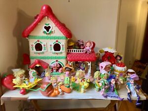 RESERVED Strawberry Shortcake 23 dolls with pets ,house fully furnished.