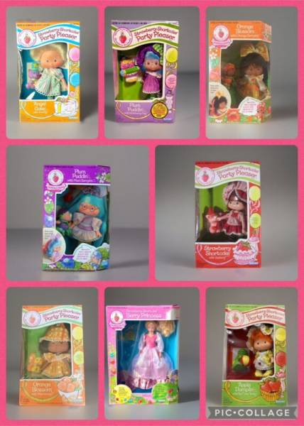 8 Vintage Strawberry Shortcake Lot! Berrykins, Party Pleasers NIP! 1980’s