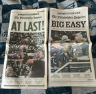 PHILADELPHIA EAGLES Inquirer Newspaper AT LAST And BIG EASY Super Bowl LII & LIX